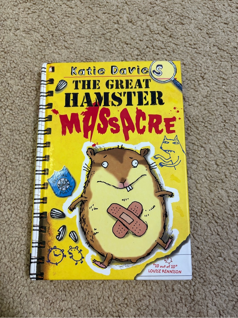 The Great Hamster Massacre Yellow Spiral Hardcover Book